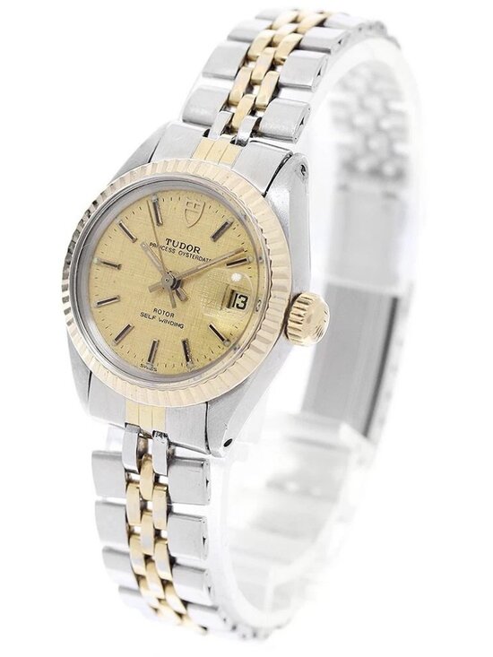 TUDOR Princess Oyster Date 92413 YG bezel gold Dial Automatic Ladies main image 5